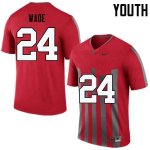 Youth Ohio State Buckeyes #24 Shaun Wade Throwback Nike NCAA College Football Jersey New Arrival YWU5644ND